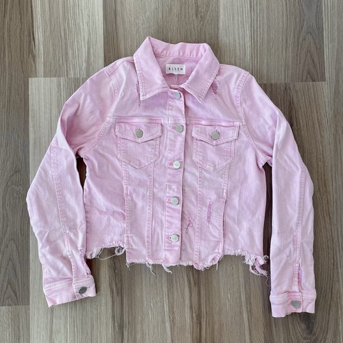 Risen pink denim jacket women - pink,