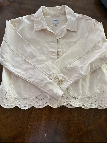 Kensie jeans white eyelet hem - jeans,