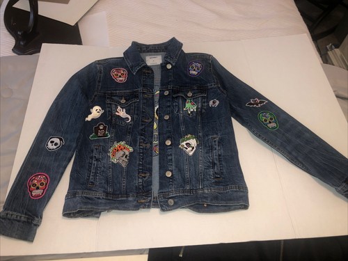 Halloween jean jacket - halloween,