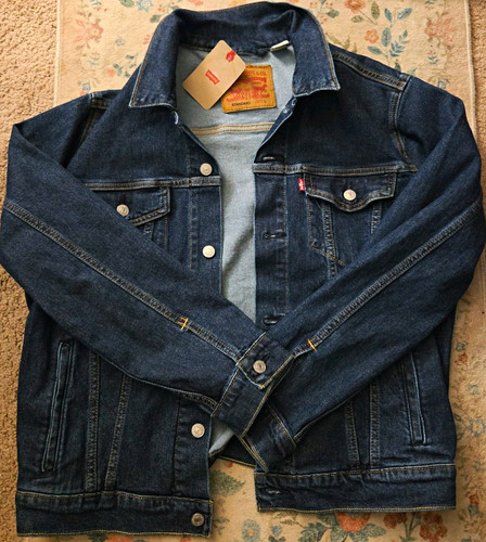 Levi men blue denim jacket - blue,