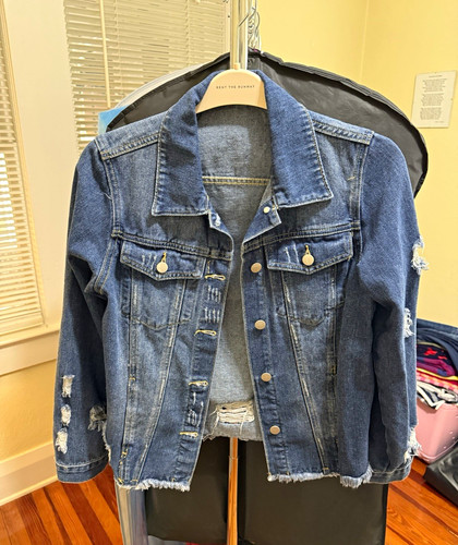 Women blue distressed jean - blue,