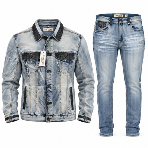 Men distressed denim - denim, jacket