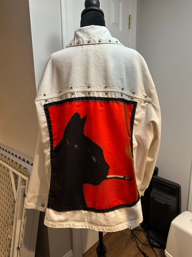 Cat lovers white studded xxl - studded,