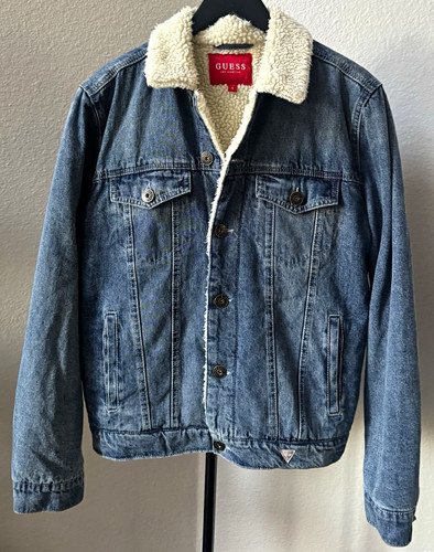 Guess men blue jean jacket - s,