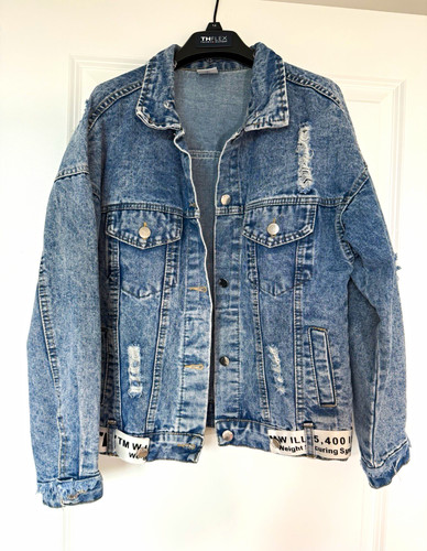 Blue denim jean jacket - m,