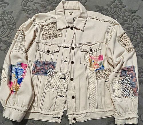 Pol women ivory - jean, jacket