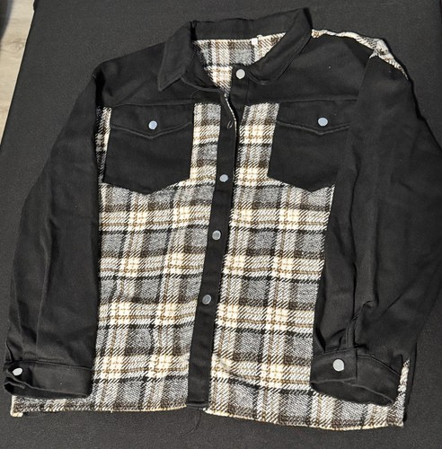 Womens denim jacket plaid - womens,