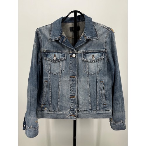 Crew indigo distressed denim - indigo,