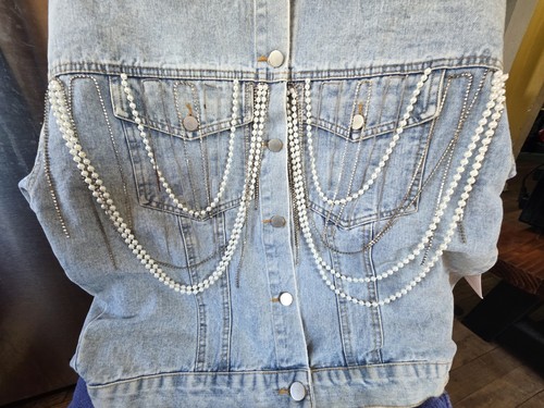 Bead chain jean - jean, jackets