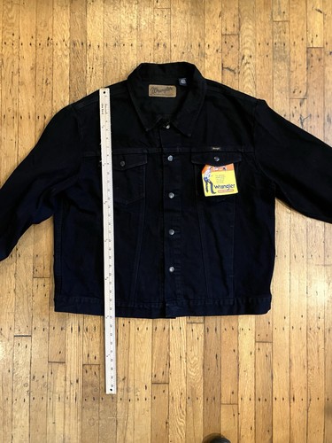 Wrangler black denim trucker - denim,