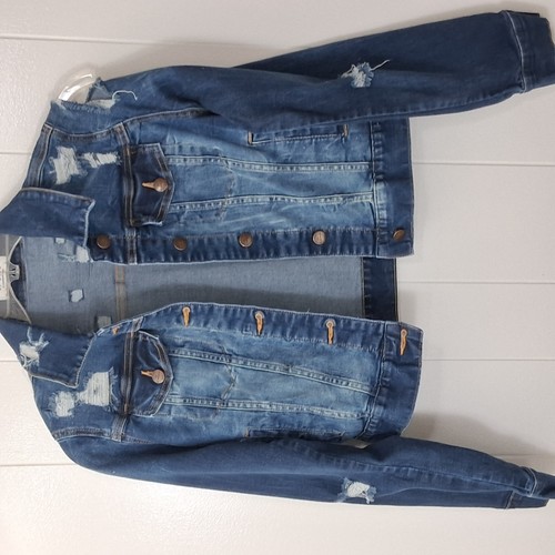 Blue cropped stretch jacket - blue,