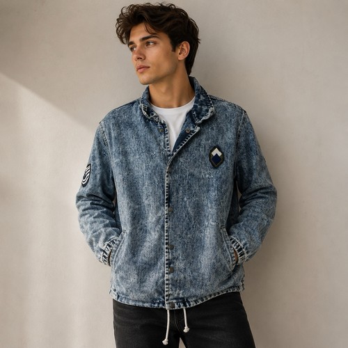 Carbon mens denim jean - carbon, jacket
