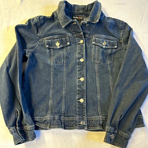 Style blue denim trucker - blue,