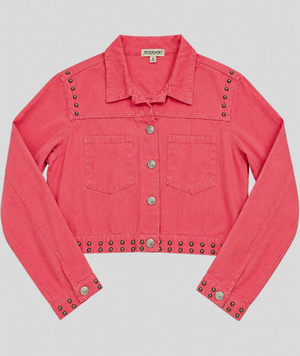 Women cropped pink - pink, studded