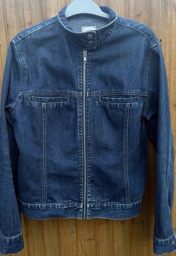 90s vintage blue denim - denim, biker