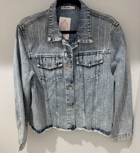 Nwt origami denim snap button - denim,