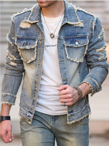 Men frayed ripped - men’s,