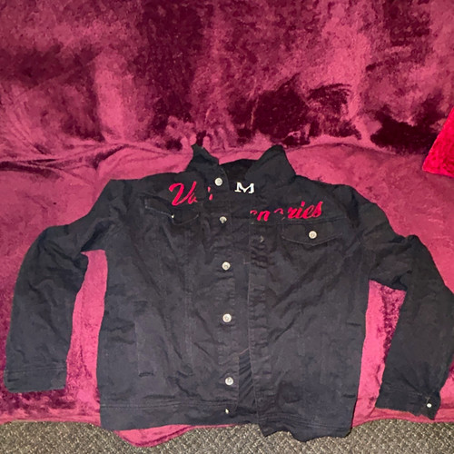 Men black red embroidered - black/red,