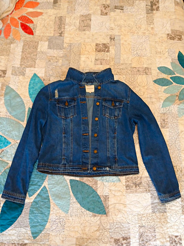 Copper key blue denim jacket - copper,