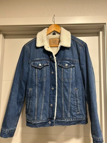 Gap sherpa lined denim trucker - sherpa,