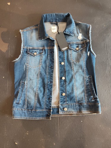 Jean vest jacket - jean,