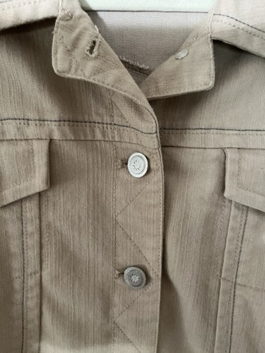 Dress barn denim jacket tan - dress,