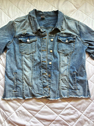 Blue denim jacket 2xl - denim,