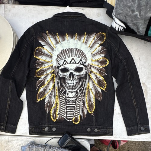Men hand beaded - men's, denim