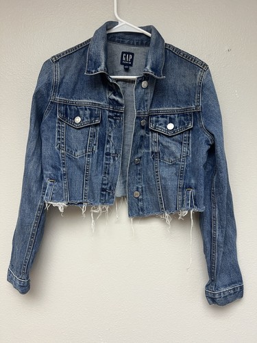 Gap jean jacket cropped - jean, denim