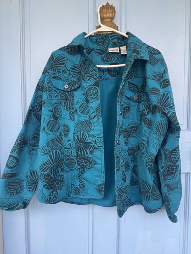 Chico jean jacket teal - chico's,